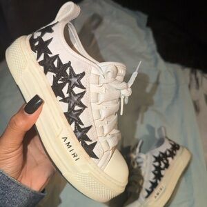 AMIRI Kids Black Star White Sneakers